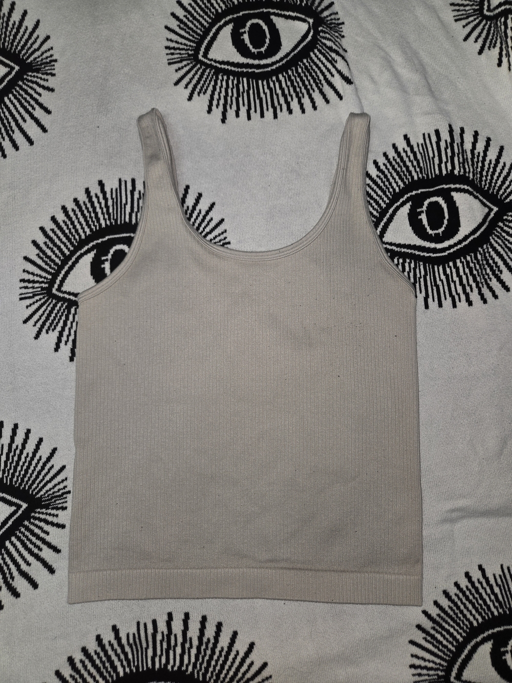 Ribbed Tank Top - Neutral Beige